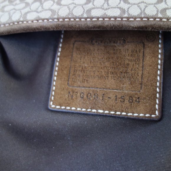 COACH 2008 Brown signature C jacquard swingpack with suede trim and brass - Picture 4 of 13